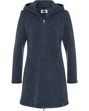 Stapf Wollmantel Kapuzen-Mantel Amira - Blau
