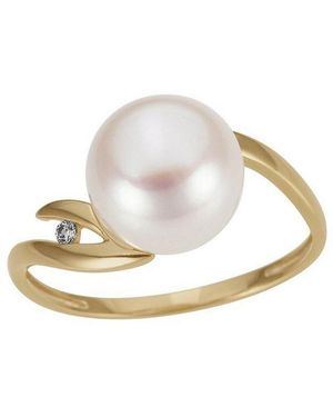 Firetti Perlenring Schmuck Geschenk 333 Fingerring Damenring Perle, Mit Süßwasserzuchtperle - Weiß