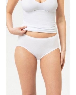 Mey Taillenslip Damen Taillen-Slip Serie Noblesse Uni (1-St. 1) Stilvoller Basic-Slip, Mit Baumwoll-Zwickel - Weiß