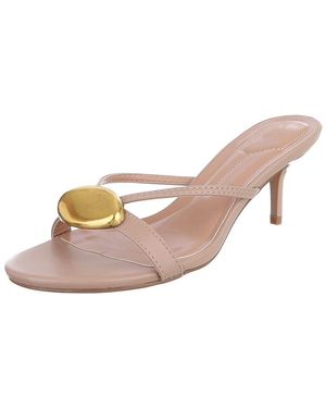Ital-Design Elegante Sandalen mit goldenem Detail - Pink