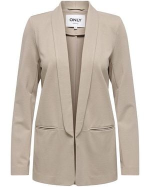 ONLY Kurzblazer Onlpoptrash-Elly Life L/S Blazer Tlr Viskosemischung, Regular Fit - Natur