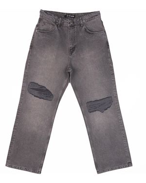 2Y Studios Bequeme Studios 2Y Anduin Ripped Baggy Jeans - Grau