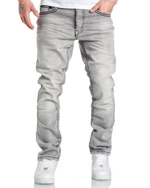 Amaci&Sons Stretch-Jeans Raleigh Jeans Regular Slim - Grau