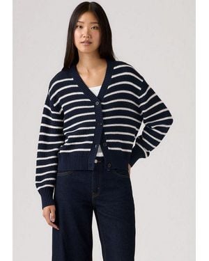 Levi's Cardigan Snowflake Cardigan Gestreift, Mit Knopfleiste - Blau