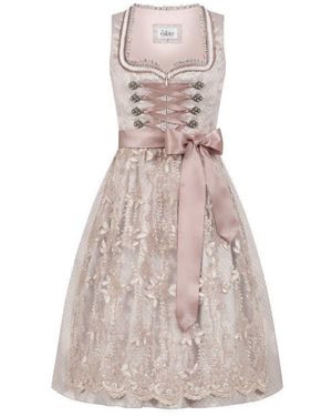 Nübler Ü Trachtenkleid Dirndl Midi Tessa in Taupe von - Natur