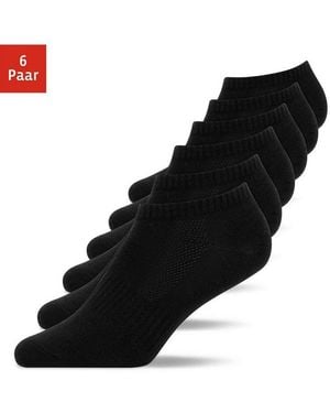 Snocks Sneakersocken Kurze Socken Für Herren & Damen (6-Paar) Aus Bio-Baumwolle, Für Jeden Schuh Und Anlass - Schwarz