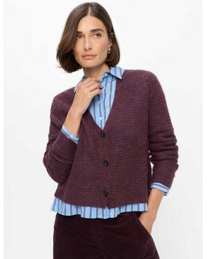Brax Cardigan Style Strickjacke Strickjacke Im Alpaka-Wollmix - Lila