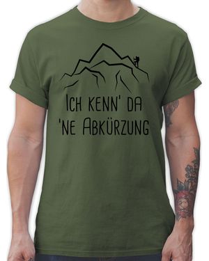 Shirtracer T-Shirt Ich kenn' da 'ne Abkürzung - Grün