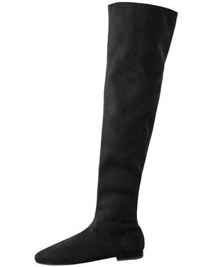 Next Forever Comfort Flache Overknee-Sockenstiefel Stiefel - Schwarz