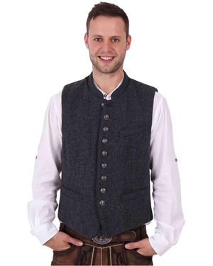 KRÜGER BUAM Trachtenweste - Blau