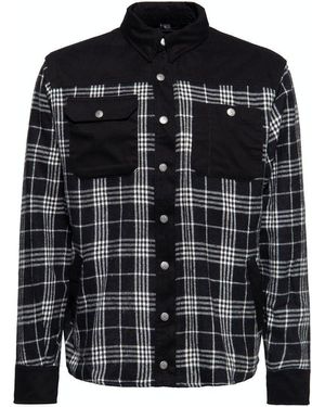 King Kerosin Allwetterjacke Lone Wolf Blanko Adventure Funktionshemd herausnehmbares Innenfutter - Schwarz