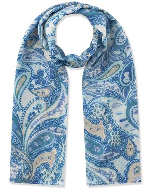 Codello Modeschal Schal mit Paisleymuster, Paisley-Muster - Blau