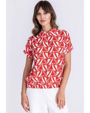 Tuzzi Klassische Bluse Mit Elastischem Bund - Rot