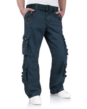 Trooper Cargohose Traveler Cargo Vintage Hose Army Outdoor Pants - Blau