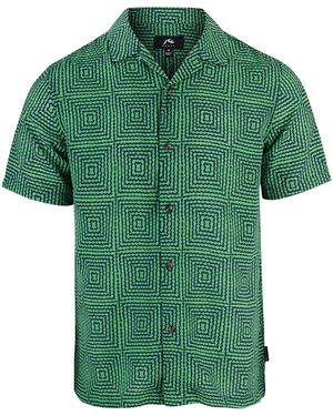 Rusty Kurzarmhemd LOWDOWN SHIRT - Grün