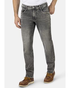 HERO by John Medoox 5-Pocket- Baxter Relaxed Fit Casual Clean Wash Denim Jeans - Grau