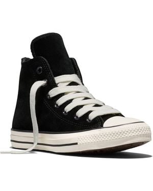 Converse Chuck Taylor All Star Sneaker Wasserdichtes Wildleder, Gefüttert Und Breite Laces - Schwarz