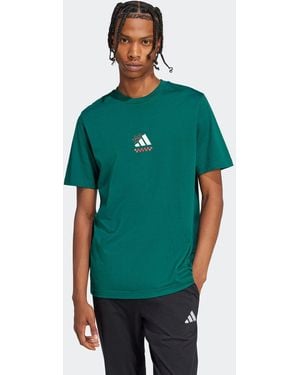 adidas T-Shirt M L PIZZA TEE - Grün