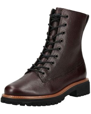 Paul Green Stiefelette Glattleder Schnürstiefelette - Schwarz