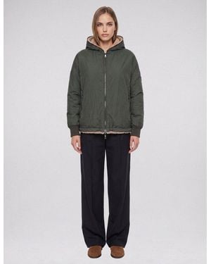NO.1 Como Bomberjacke Arno Mit Teddyfell - Grün