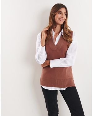 Threadbare Pullunder (1-tlg) mit V-Ausschnitt - Weiß