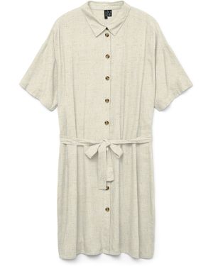 Vero Moda Blusenkleid VMTHEA SS SHORT SHIRT DRESS WVN NOOS - Weiß