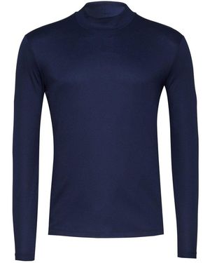 DESOTO Rollkragenshirt Casual Turtleneck Mit Rundhalsausschnitt - Blau