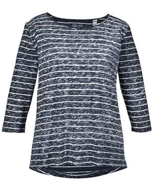 G.i.g.a. Dx T-Shirt Gs 26 Wmn Tshrt Gestreiftes 3/4-Arm T-Shirt, 100% Baumwolle, Carbon Finish - Blau