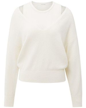 Yaya Pullover mit V-Ausschnitt - Weiß