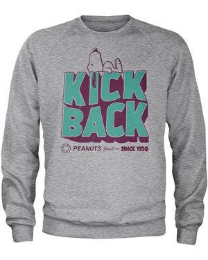 PEANUTS Worldwide LLC Rundhalspullover Kick Back Social Club Sweatshirt - Grau