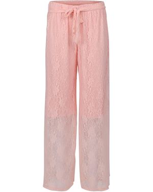 malito more than fashion Stoffhose 20635 Curvy Spitzenhose Einheitsgröße - Pink