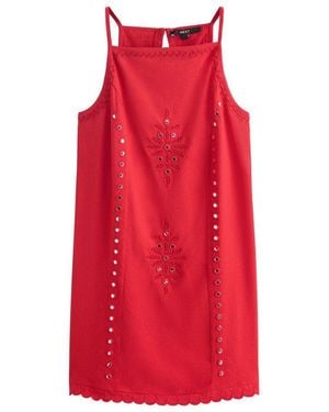Next Minikleid Ärmelloses Minikleid Mit Spiegeldetail, Kurzgröße (1-Tlg) - Rot