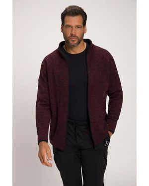 JP1880 Fleecejacke Strickfleece-Jacke - Rot