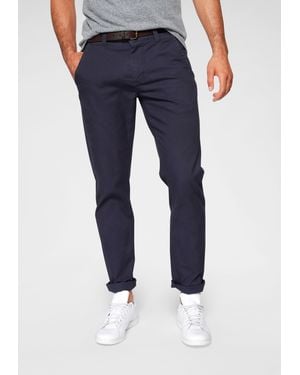 Bruno Banani Chinohose (Set, mit abnehmbarem Gürtel) - Blau