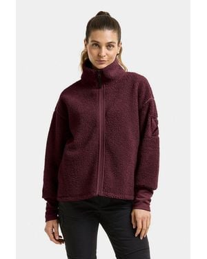 Didriksons Fleecejacke Damen Pile Teddy Melissa Mit Taschen - Lila
