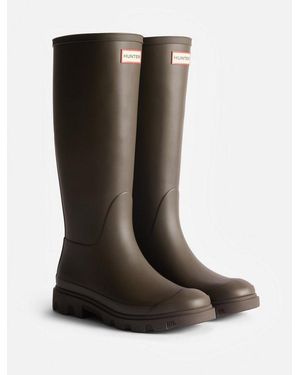HUNTER Downpour Tall Boot Gummistiefel Wasserdicht - Schwarz