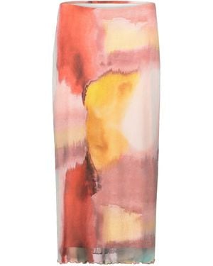 Cartoon Hosenrock Rock Mittellang Casual - Orange
