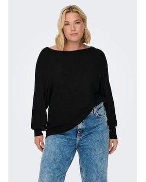 Only Carmakoma Strickpullover CARNEW ADALINE LIFE L/S PULLOVER KNT Viskosemischung - Schwarz