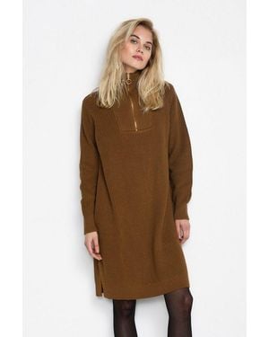 Kaffe Strickkleid Kleid Kalioa - Braun