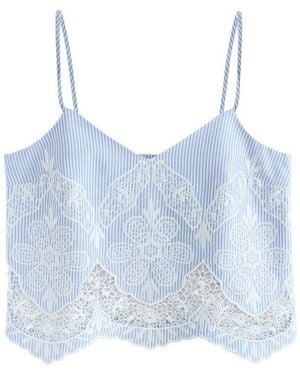 Next Trägertop Camisole Mit Stickerei (1-Tlg) - Blau