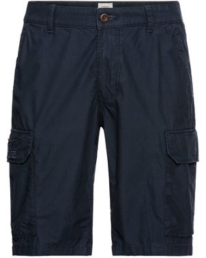 Camel Active Cargoshorts Cargo Shorts mit Minimal Print - Blau