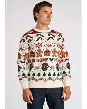 Lindbergh Strickpullover Strickpullover Relaxed Fit - Weiß