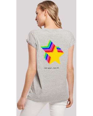 F4NT4STIC T-Shirt SIlvester Party Happy People Only - Grau