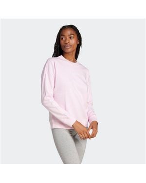 adidas Sweatshirt Essentials Linear French Terry Mit Rundhalsausschnitt, Ohne Verschluss, Normale Schnittform - Schwarz