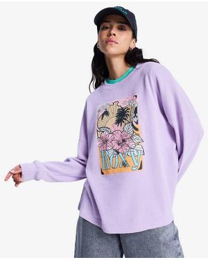 Roxy T-Shirt Eastside Midweight Kurzarm, Mit Rundhalsausschnitt, Aus Baumwolle Und Polyester - Lila