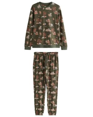 Next Pyjama Jersey-Schlafanzug, Halloween (Familienkollektion) (2 Tlg) - Grün
