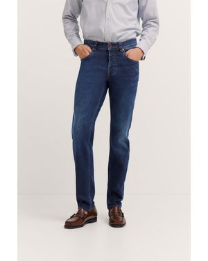 Bugatti 5-Pocket-Jeans mit Stretchfunktion - Blau