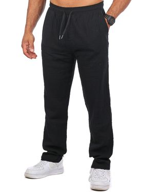 Carisma Strandhose Musselin Hose lang trendig angenehm luftig locker regular 2162 in Unifarbe - Schwarz