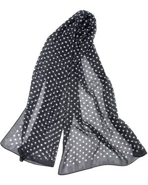 MayTree Modeschal leichter Chiffonschal Polka Dot 50x150cm, (ück, 1-St) - Blau