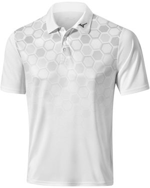 Mizuno Poloshirt Golf Polo Gradient Hexagon Weiß M